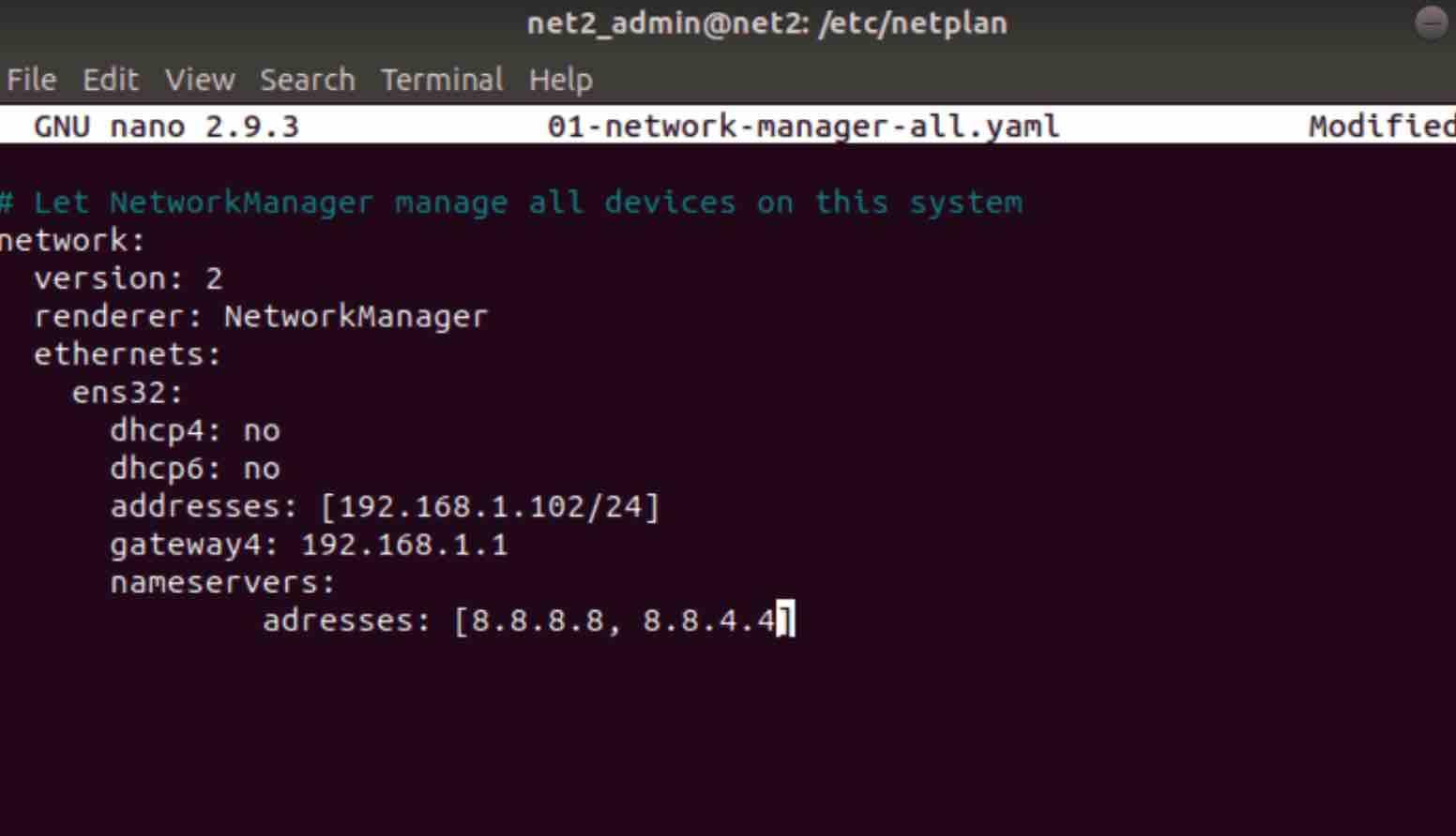 How To Configure Static And Dynamic Ip Addresses In Ubuntu 24.04 Using Netplan 2 Example yaml configuration for static ip address in netplan