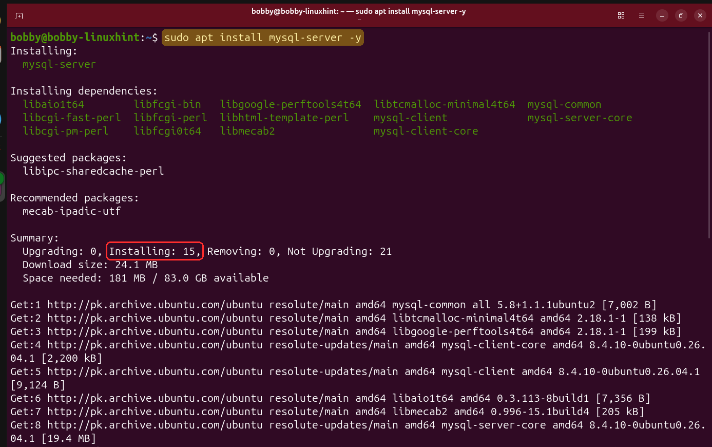 How To Install, Secure, And Set Up Mysql On Ubuntu 26.04 Lts 2 How to install, secure, and set up mysql on ubuntu 26. 04 lts 2
